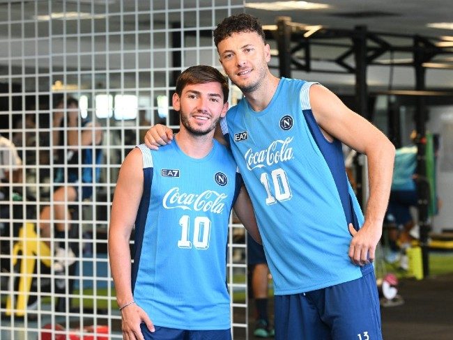 Rrahmani e Gilmour al raduno di Castel Volturno